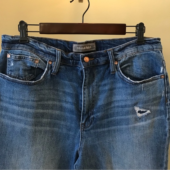 J Crew Point Sur Distressed Jeans, Size 32 - Picture 2 of 9